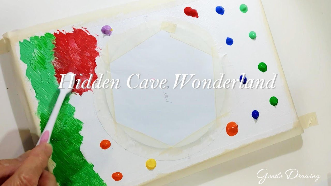 Gentle Lines | Hidden Cave Wonderland Acrylic Painting Process | Calm Art