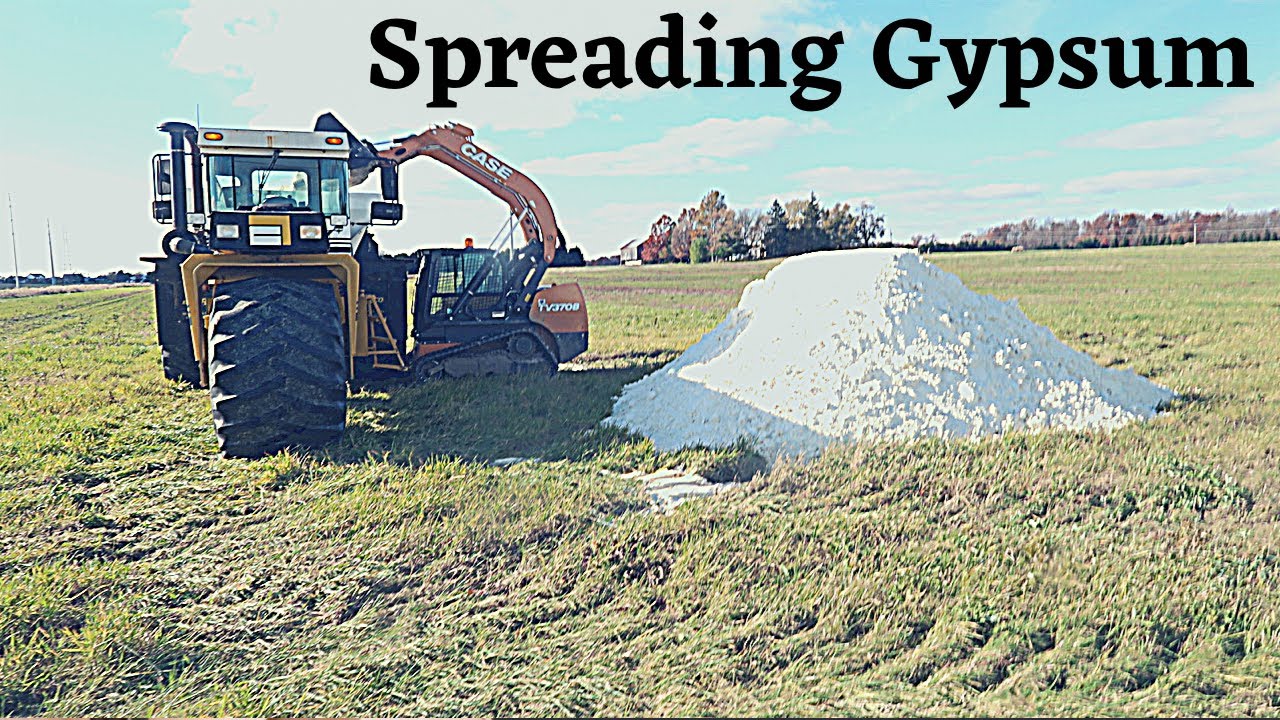 Plugged the Spreader….spreading Gypsum