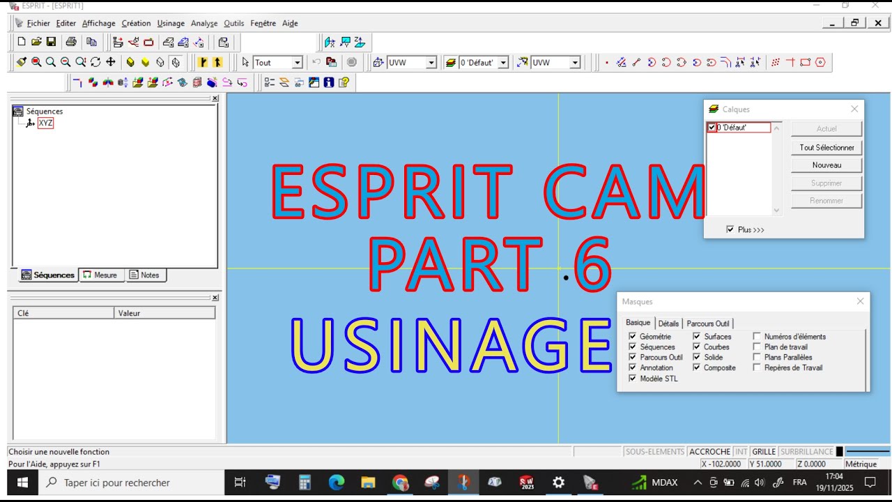 TOTIRIAL ESPRIT CAM PART 6 ( USINAGE SURFACAGE )