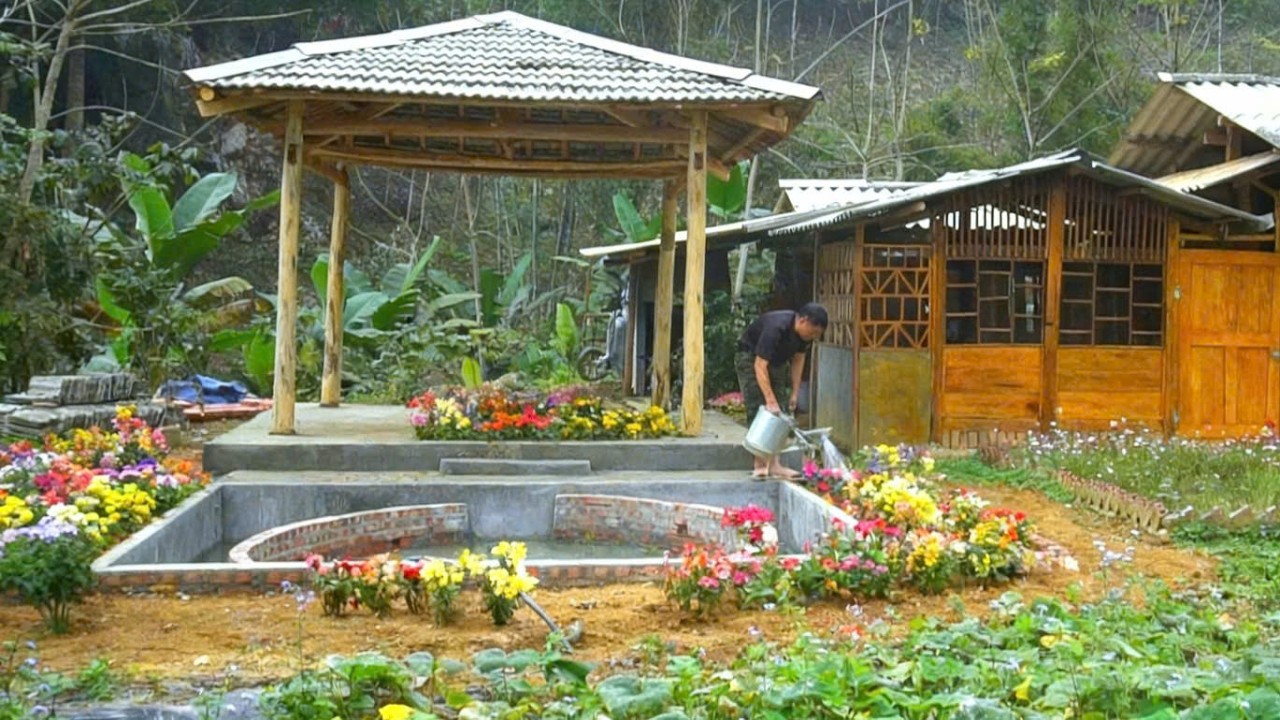 COI was sick, so LAI took over from COI in caring for and building the farm - Clean up the fish pond