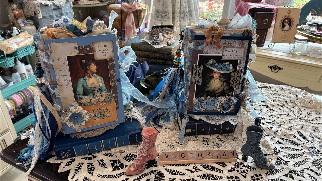Vintage Paris’ “Lady in Blue” Journals #paris #victorian #creative #handmade