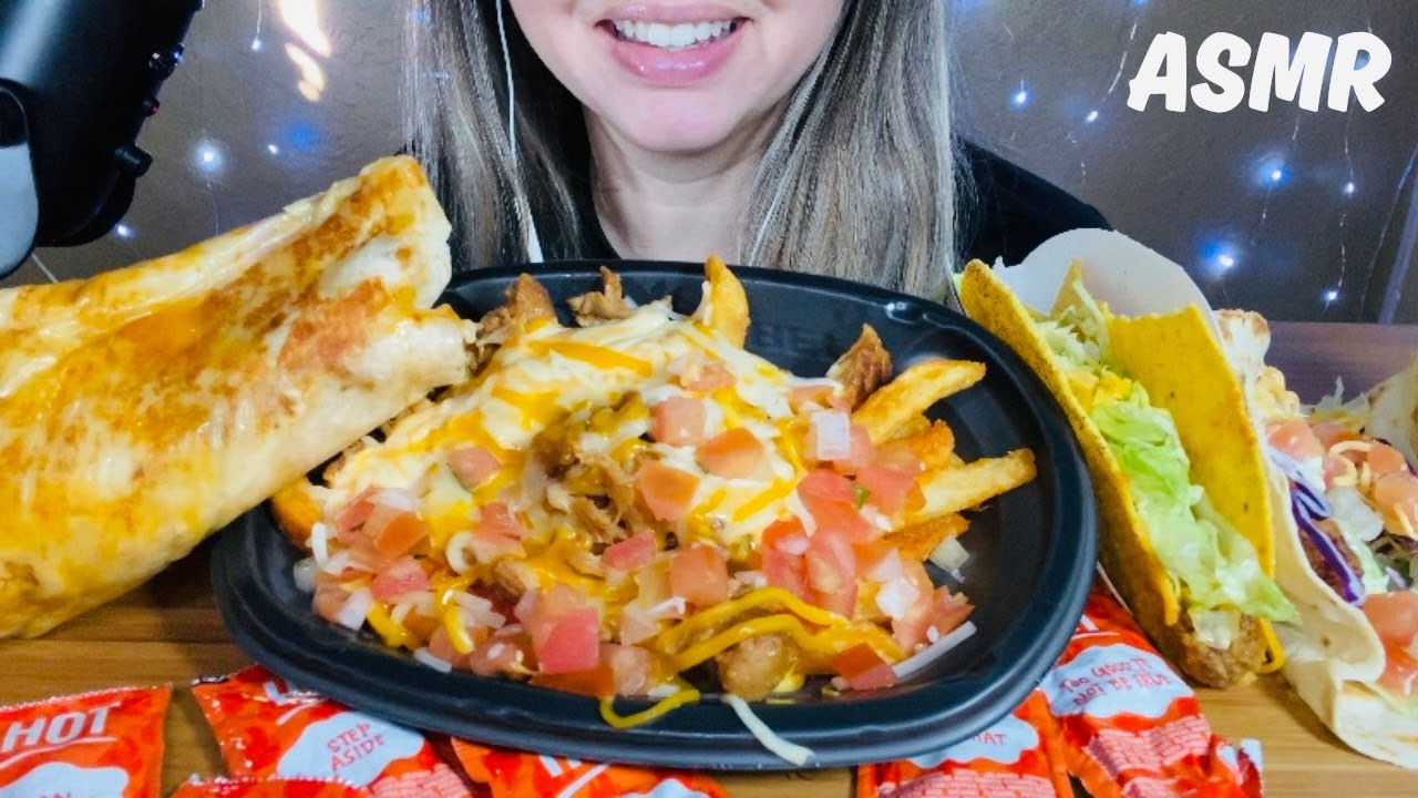 ASMR TACO BELL'S NEW ITEMS MUKBANG| FLAMIN' HOT GRILLED CHEESE BURRITO |BIG BITES| 먹방