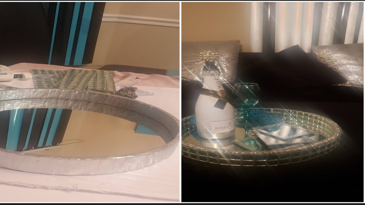 ГЛАМУРНЫЙ ЗЕРКАЛЬНЫЙ ПОДНОС #glam #tray #diy #homedecor/2020