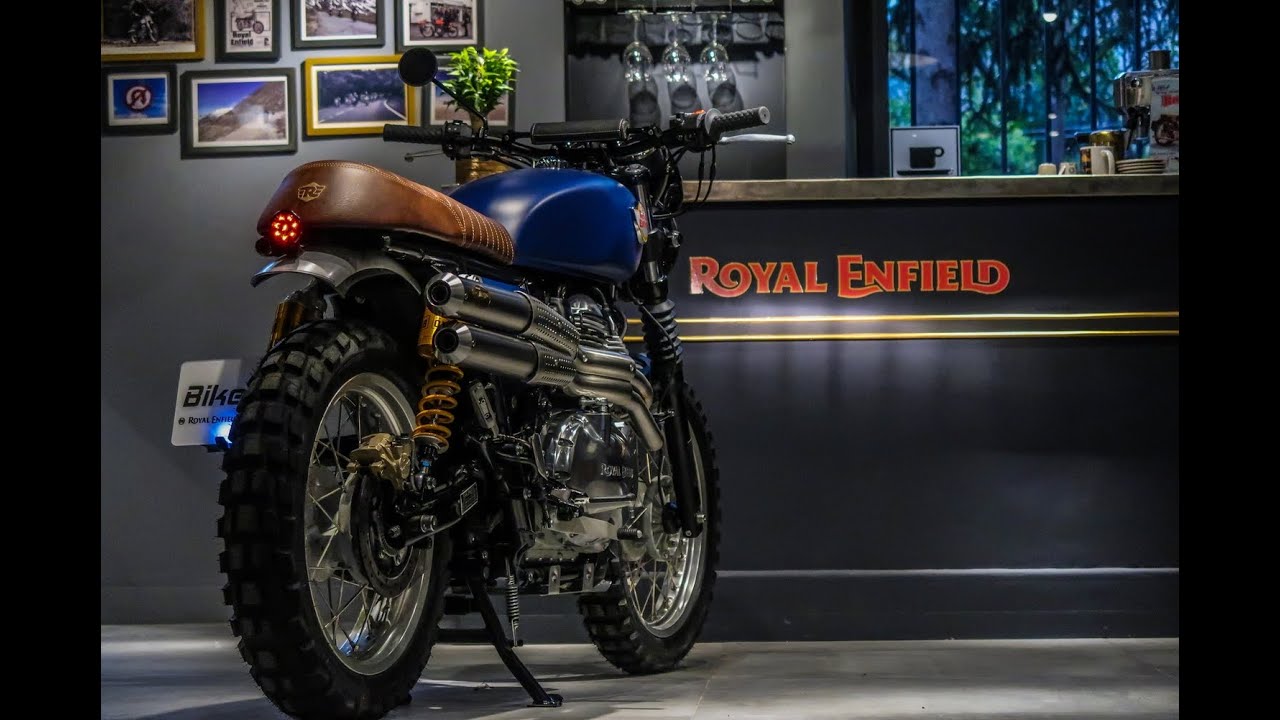 Préparation de moto Royal Enfield Scrambler à Nice