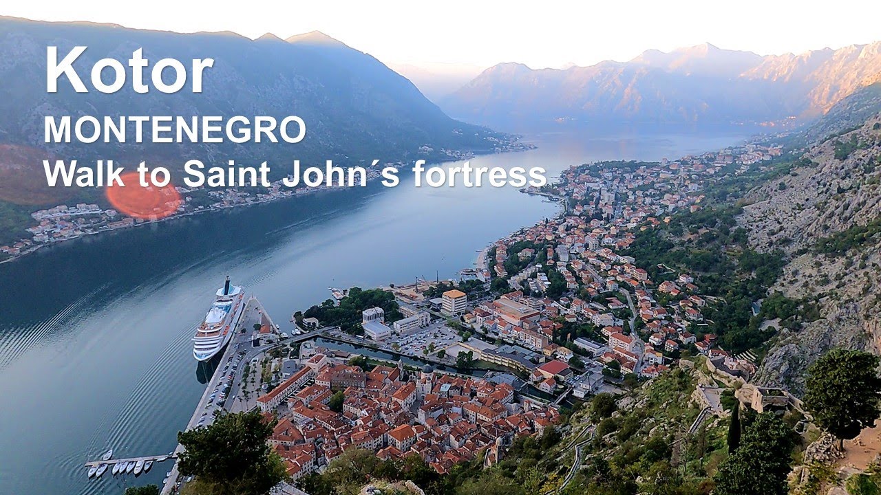Kotor Montenegro | walk on 1350 steps to Saint John´s fortress | city view | crew ashore