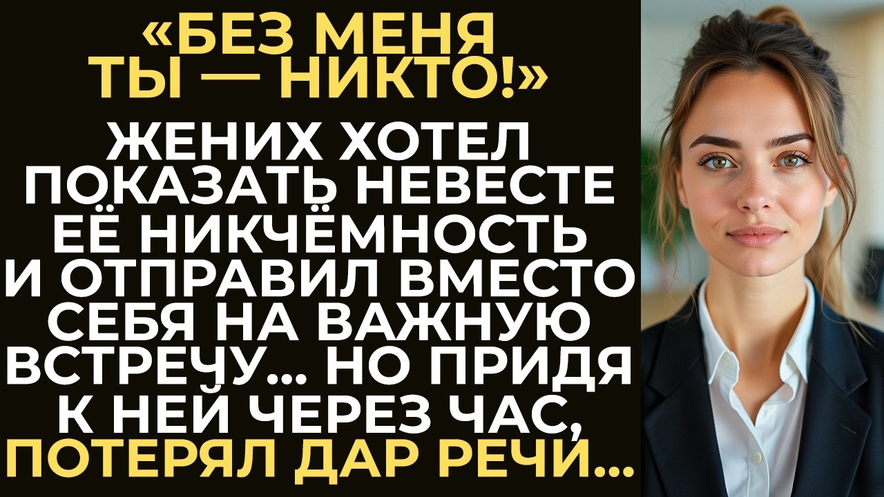 Жених хотел высмеять невесту и отправил вместо себя на переговоры. Но узнав результаты встречи...