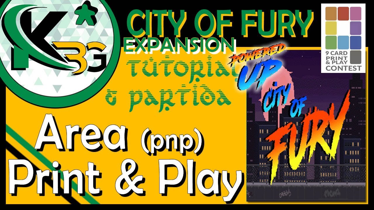 💢Powered Up💢 (Exp. City of Fury) | Reseña, Partida &Tutorial 🔍 | ✂ Area Print and Play ✂