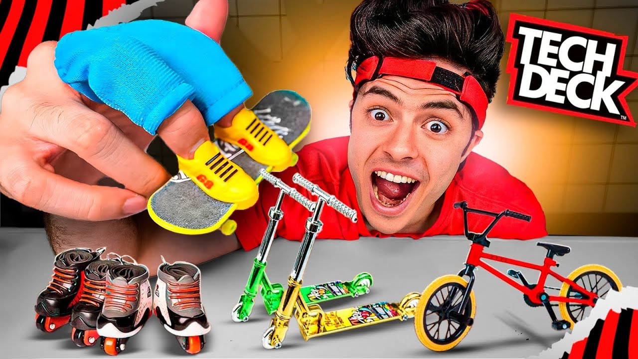 COMPREI OS MODELOS DIFERENTES DE TECH DECK! (BIKE, PATINETE E PATINS)