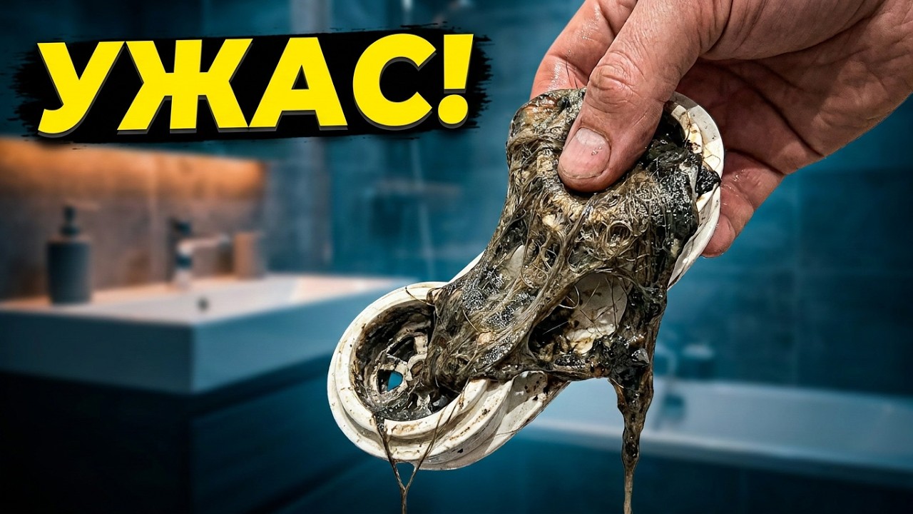 Как устранить засор в ванне. Подробно покажу и расскажу. 