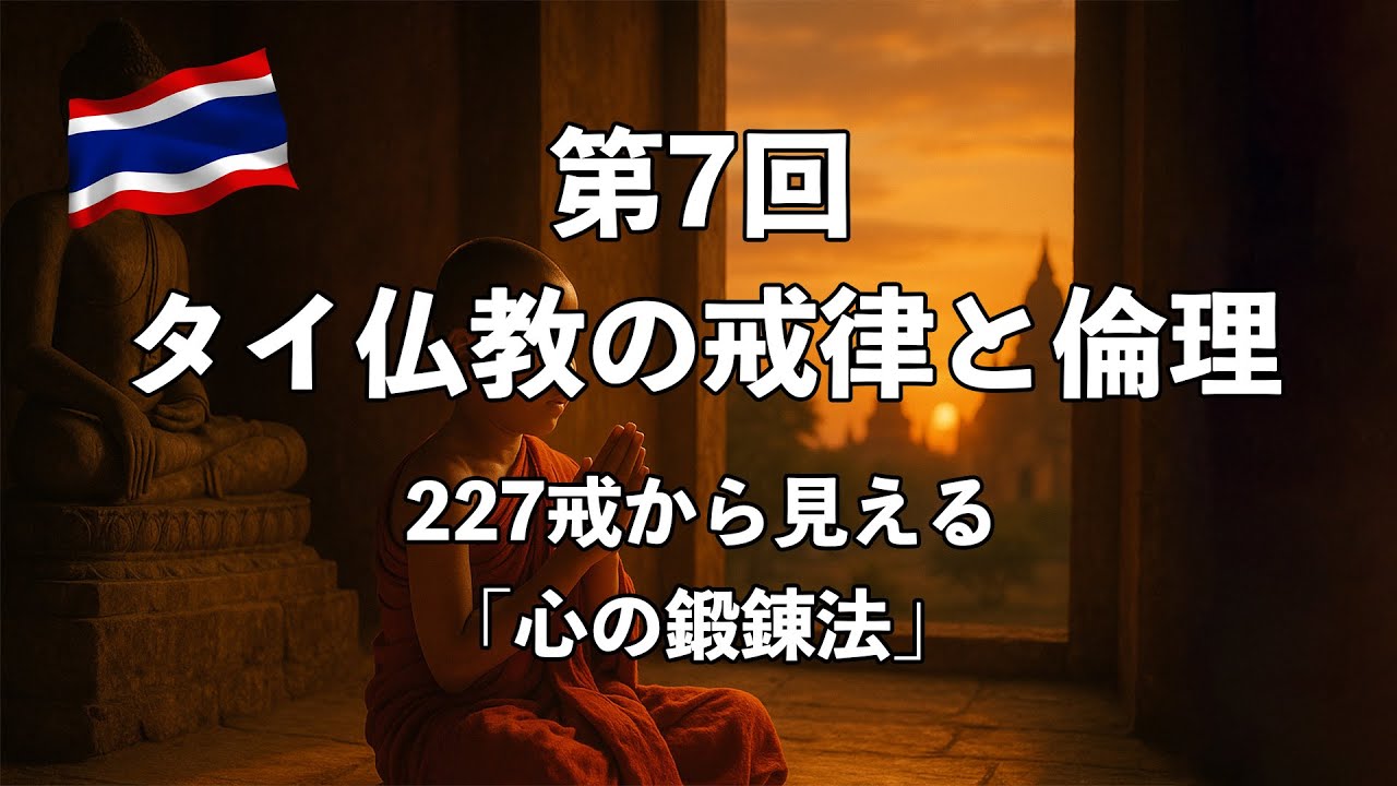 【第7回】🪷タイ仏教の戒律と倫理🧎｜227戒から見える「心の鍛錬法」