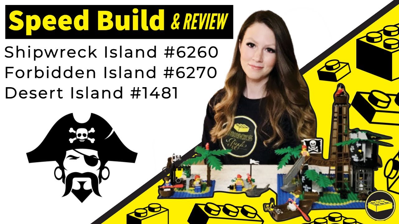 LEGO® Sets: 1481 Desert Island, 6260 Shipwreck Island, and 6270 Forbidden Island Speed Builds/Review