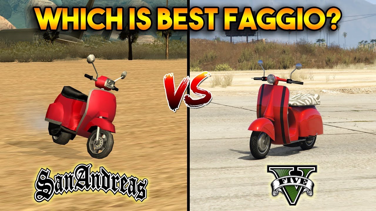 GTA 5 ФАГИО(скутер) VS GTA SAN ANDREAS ФАГИО(скутер):ЧТО ЛУЧШЕ?