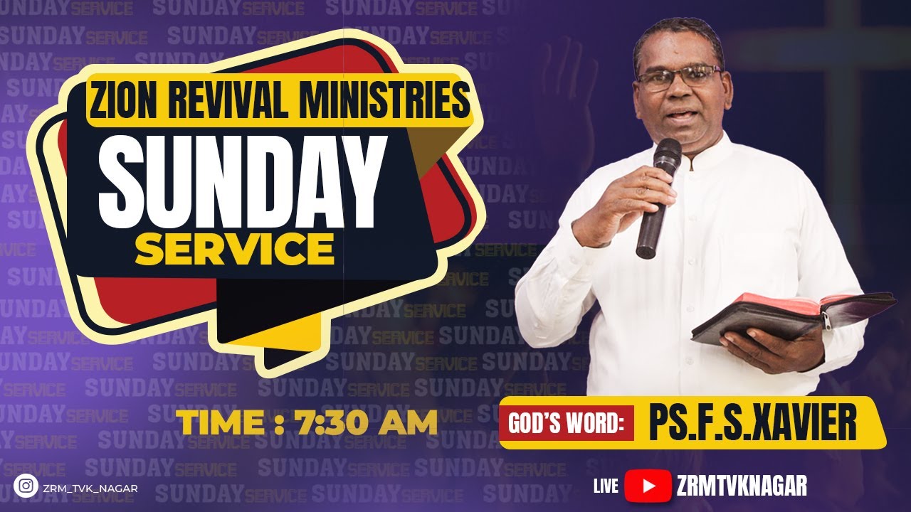 🔴 LIVE | SUNDAY SERVICE | 11.01.2026 | PS.SELVA XAVIER | ZRM TVK NAGAR