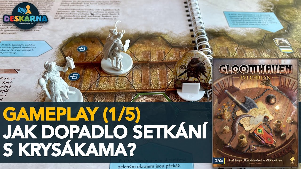 Gloomhaven Lví chřtán [GAMEPLAY 1/5] Přepadení na cestě bandou Krysáků
