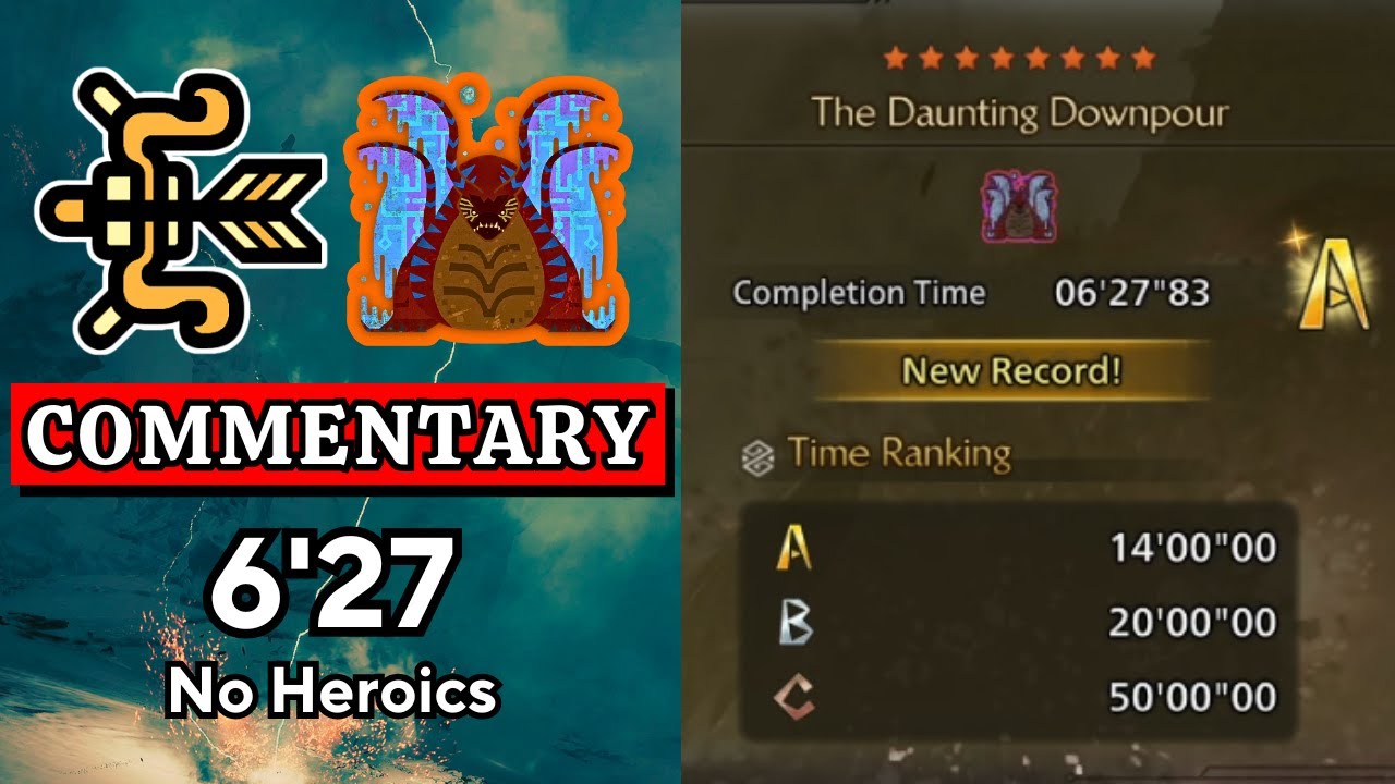 [Комментарий] Arch-Tempered Uth Duna &mdash; Bow Solo 6'27 &mdash; Бесплатное испытание, A-ранг | MHWilds