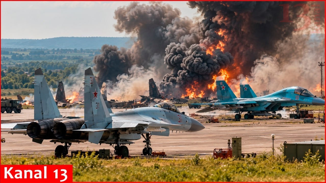 СБУ уничтожила российские истребители Су-35 и Су-34 на военном аэродроме в Адыгее