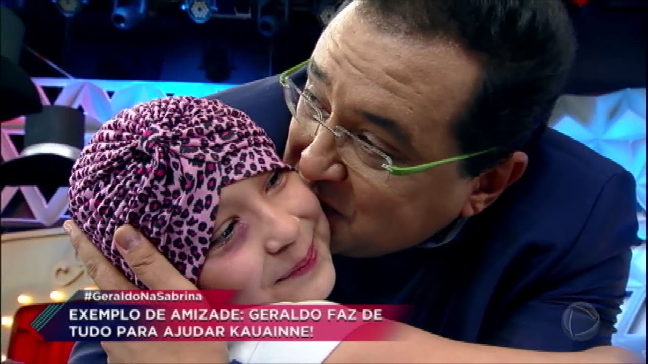 Menina com c&acirc;ncer que recebe ajuda de Geraldo Lu&iacute;s faz surpresa para o apresentador