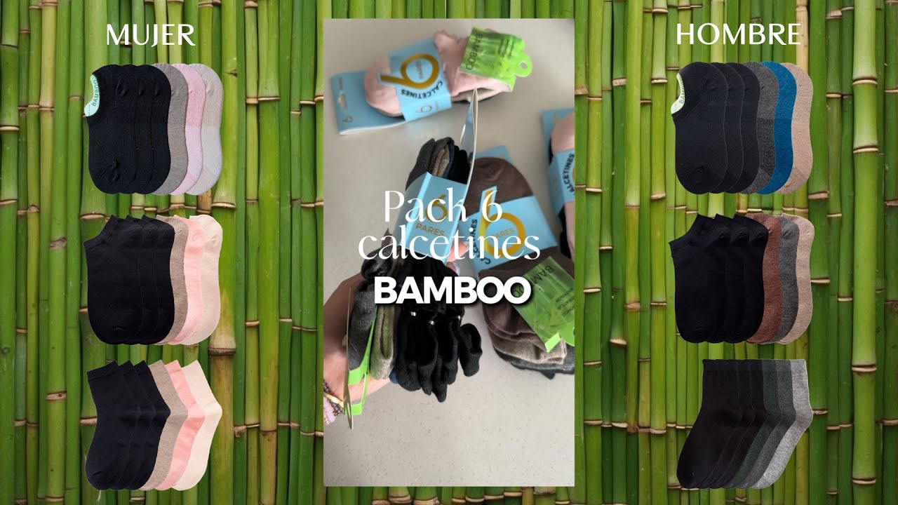 Pack 6 calcetines de bambú