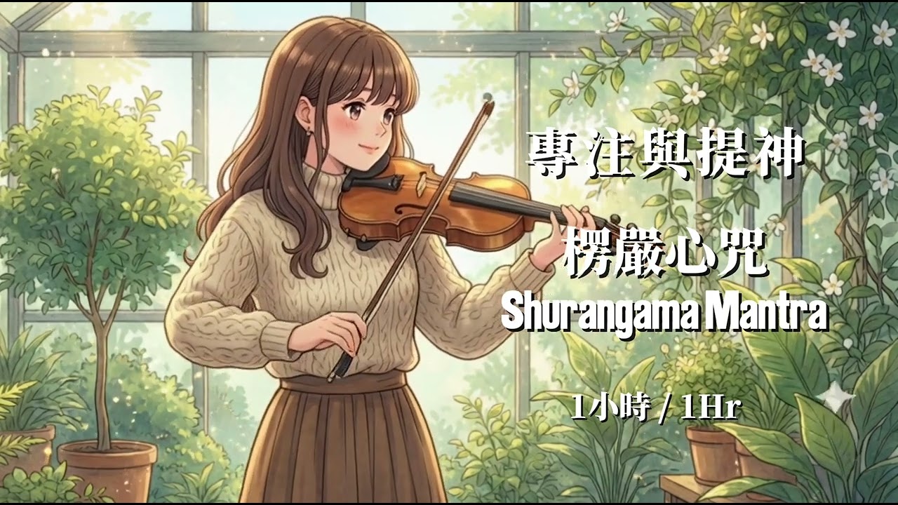 🎻楞嚴心咒 小提琴版 1小時 提神醒腦｜Shurangama Mantra Violin 1HR Focus Energy #楞嚴咒 #冥想音樂