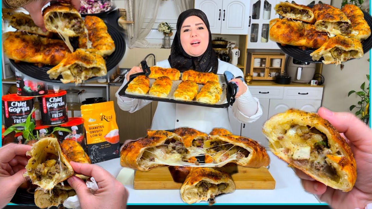 #‏زوجي يطلب مني هاي الفطائر بالأسبوع مرتين لذا طعمها حشوة اقتصادية من نص ‫1\4‬ لحم مفروم ويا البطاطا
