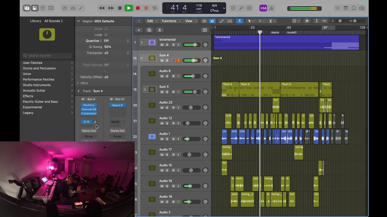 Logic pro mastering session