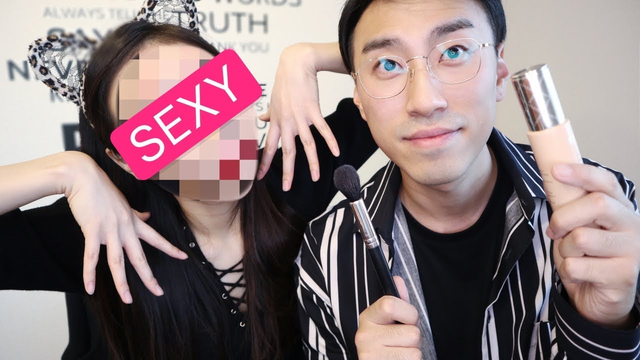 【老公帮我来化妆】万圣节性感妆容 /方言版 Husband Does My Sexy Halloween Makeup