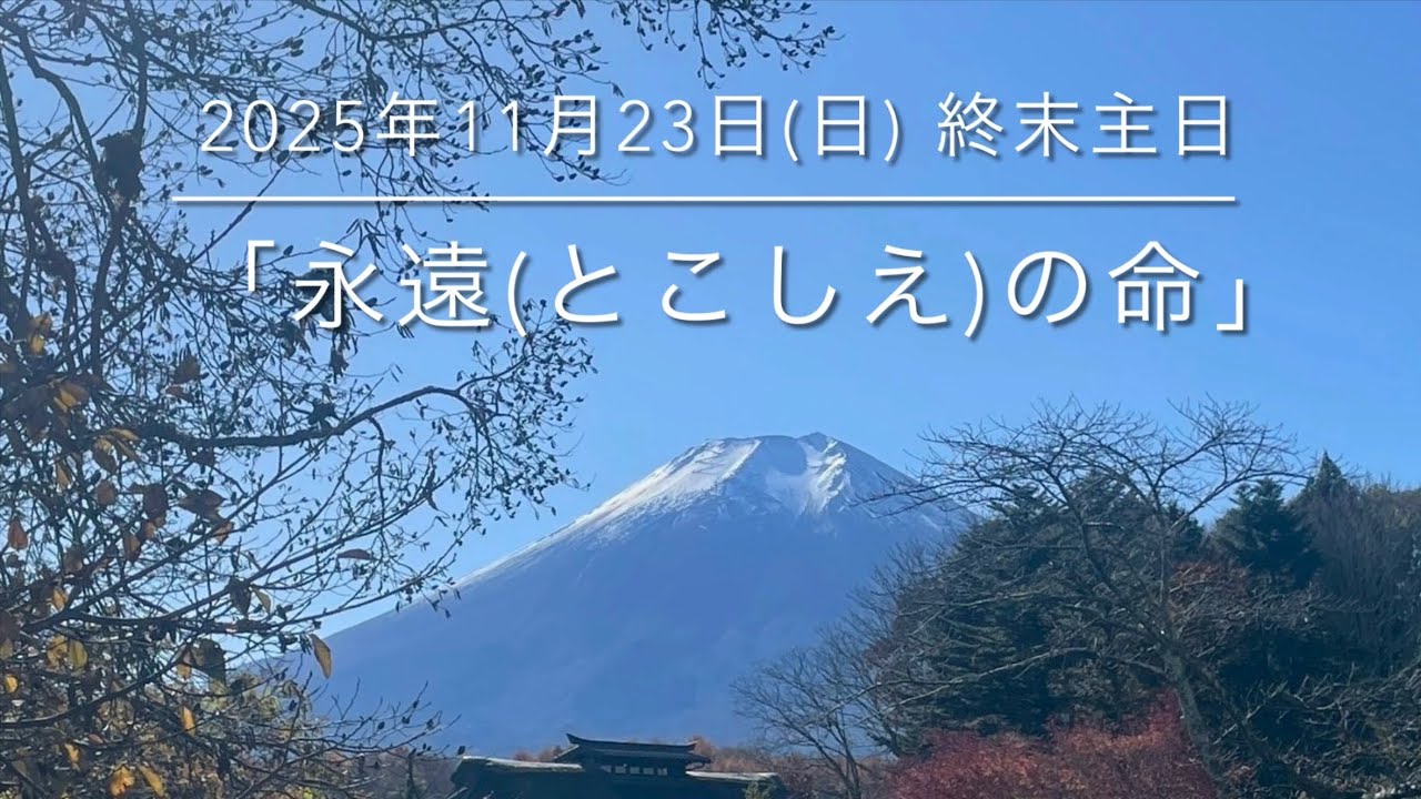 「永遠の命」　2025年11月23日(日)終末主日
