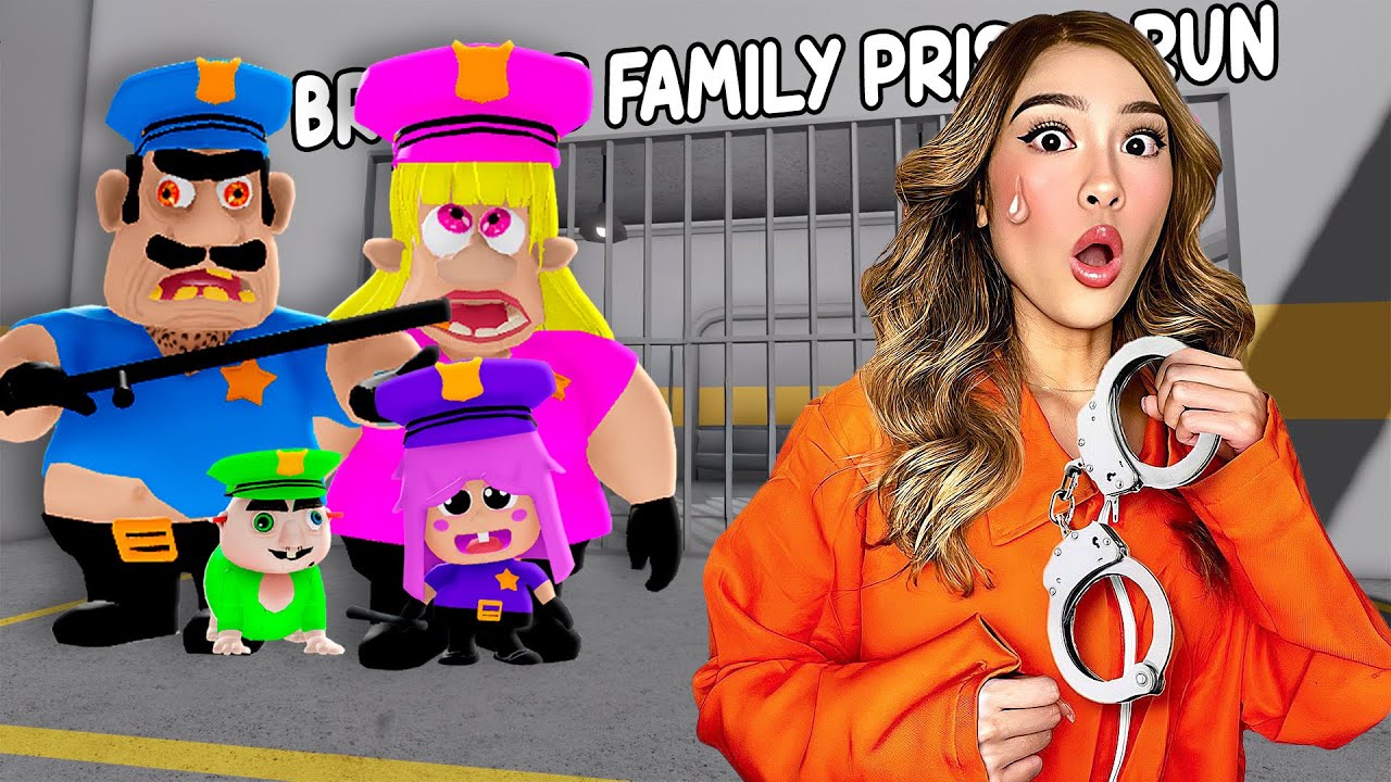 KAT ESCAPES BRUNO'S FAMILY PRISON RUN IN ROBLOX (OBBY)