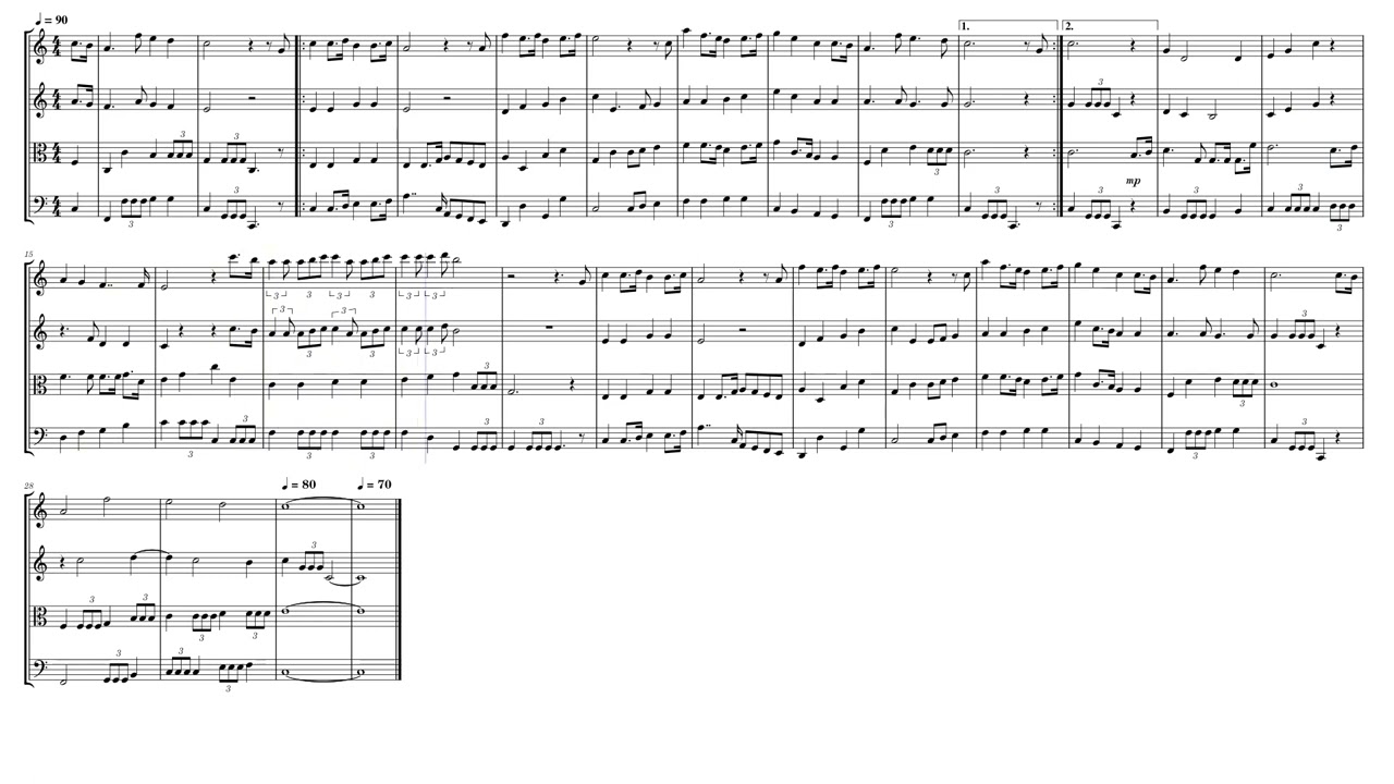 Glory to Hong Kong (String quartet, new version)