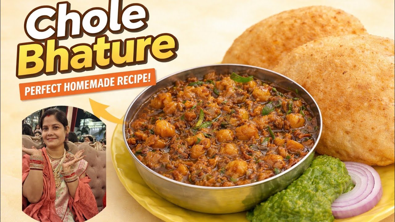 Delhi Style Chole Bhature Recipe | Soft Bhature & Masaledaar Chole Ghar Per !