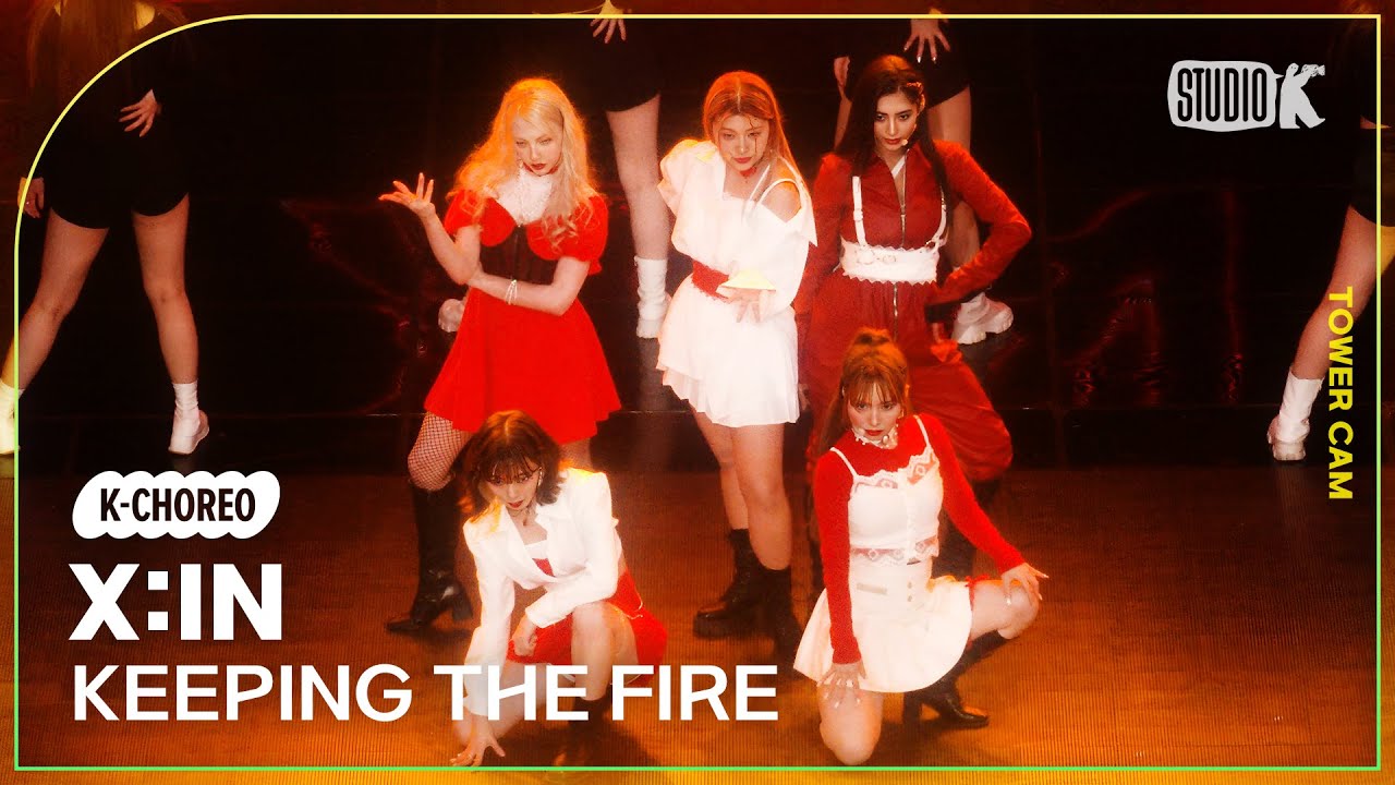 [K-Choreo Tower Cam 4K] 엑신 직캠'KEEPING THE FIRE'(X:IN Choreography) l @MusicBank KBS 230421