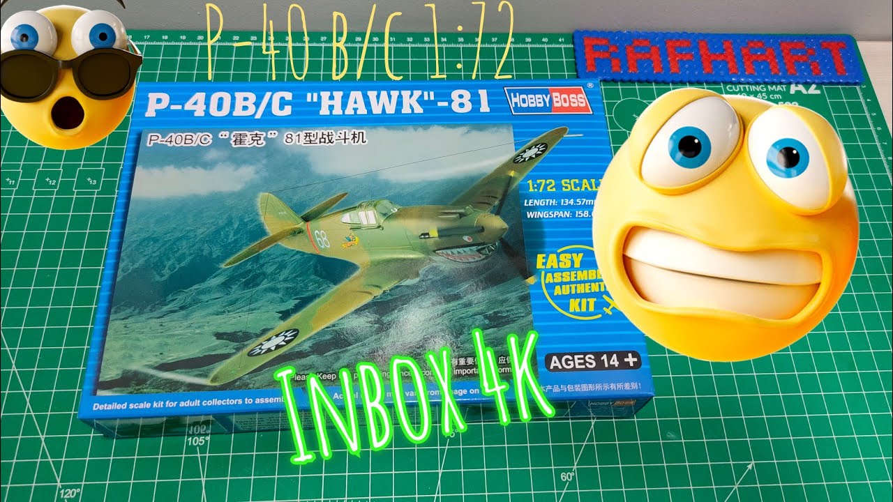 P-40 B/C  Hobby Boss 1:72 inbox 4k