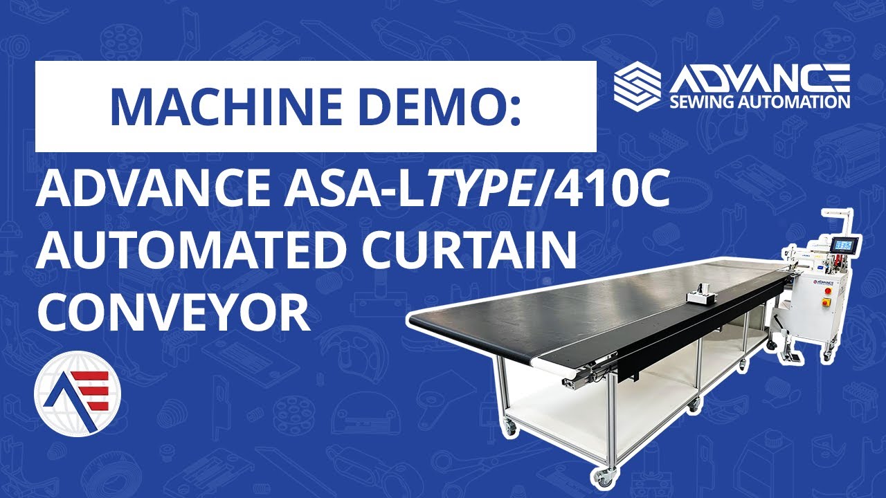 ADVANCE ASA-LType/410C In Action! Advanced Curtain Sewing Machine Demo