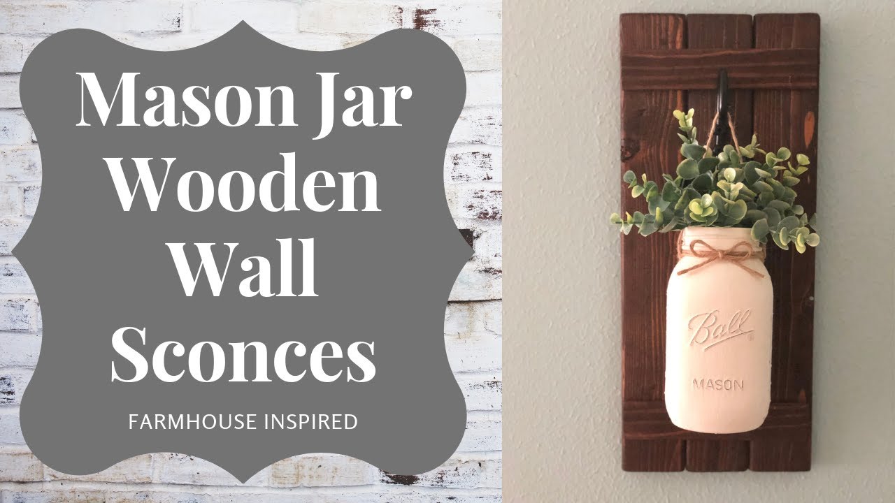 SPRING FARMHOUSE MASON JAR WALL HANGING |  SPRING DIY