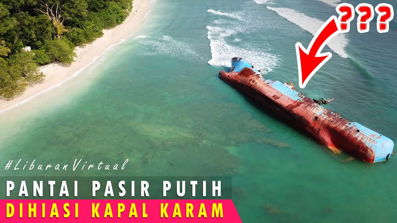 Cuma Ada di Pangandaran | Pantai Pasir Putih Pangandaran Pemandangan Kapal Karam