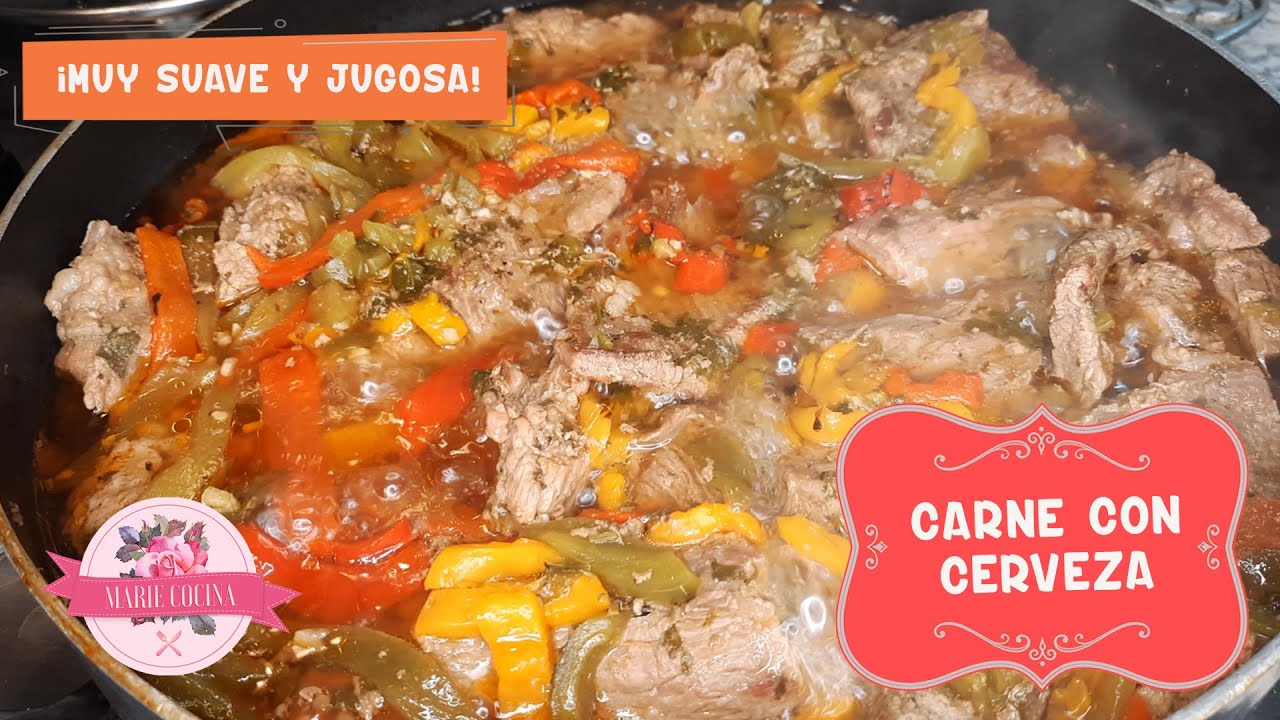 CARNE MARINADA EN CERVEZA / BISTEC BORRACHO / MUY SUAVE Y RICO