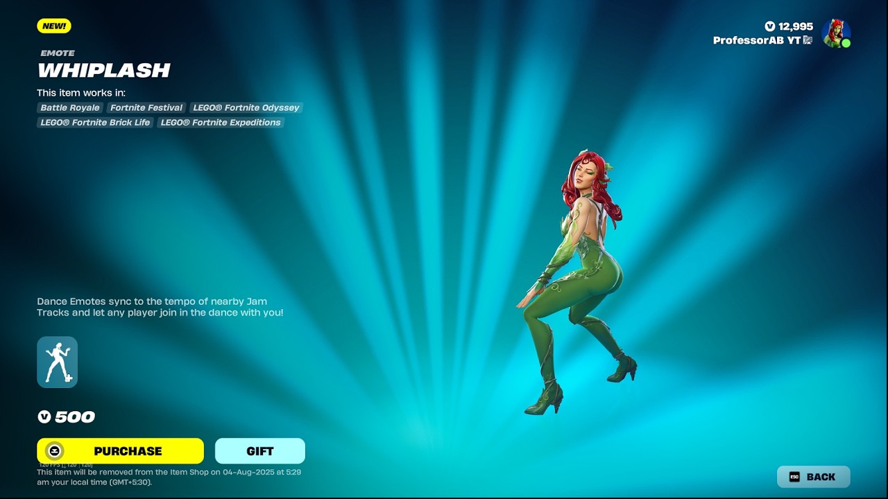 New Whiplash Emote In Fortnite Is SUS With Poison Ivy Thicc Gyat 🍑😍 aespa Tiktok Dance Song 🥵