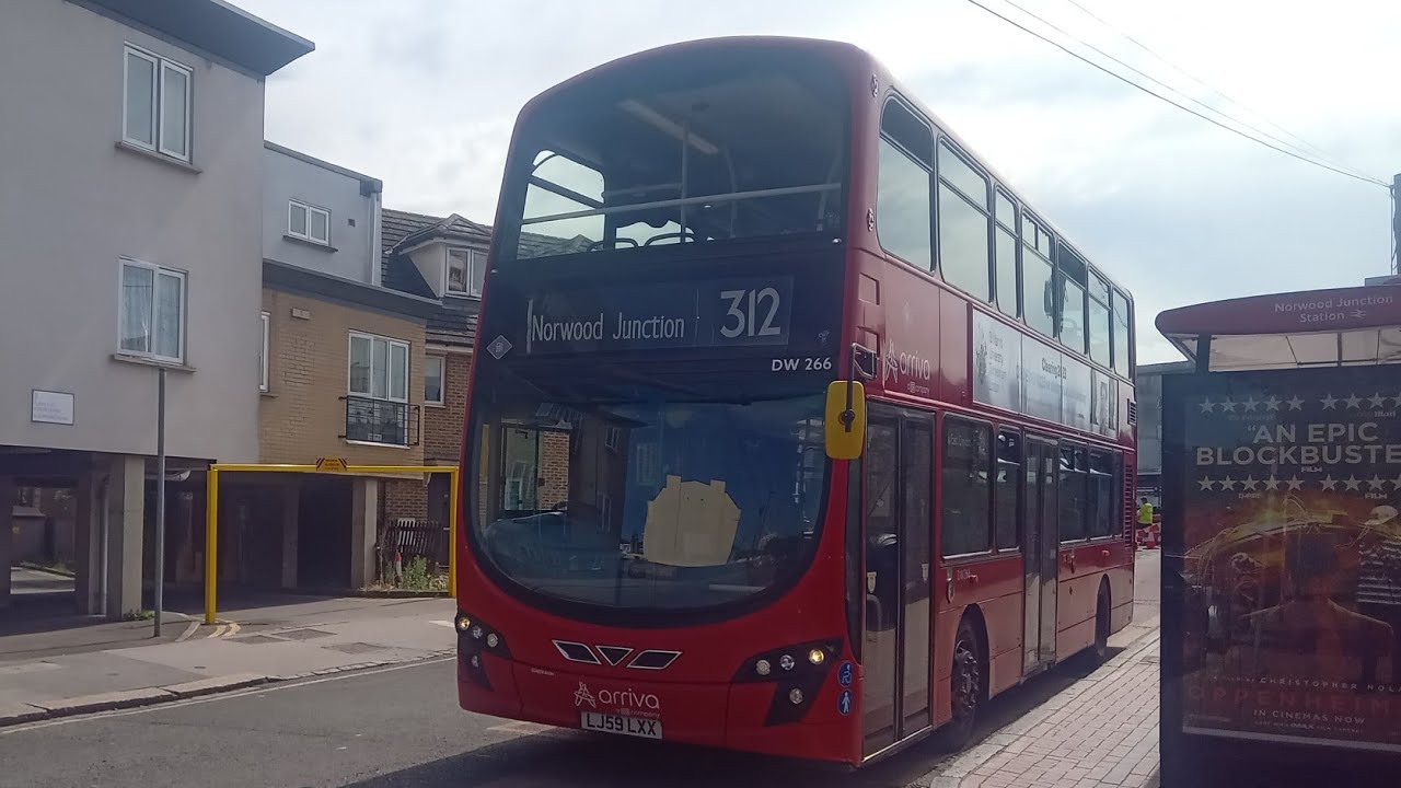 (Full Route Visual) Route 312: South Croydon Bus Garage - Norwood Junction | DW266 - LJ59LXX