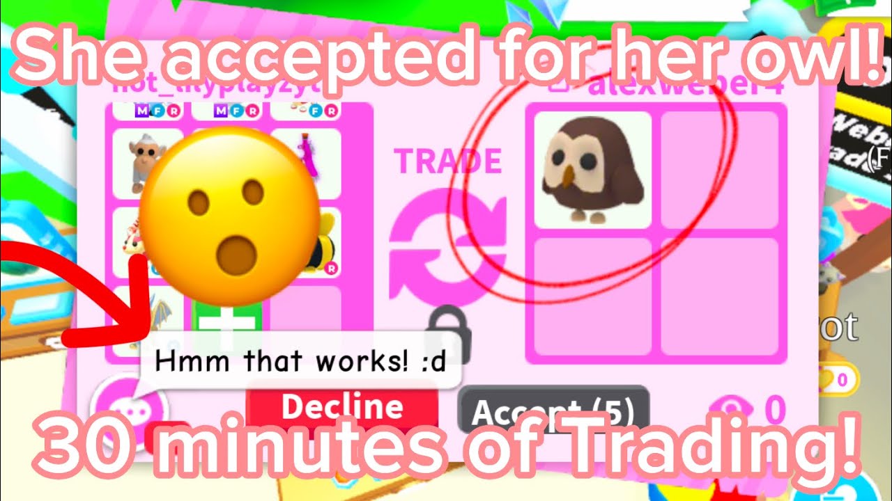 ✨30 Minutes of Adopt me Trading!✨I Got an OWL! Growing My Inventory! Adopt me Trading! 2025!
