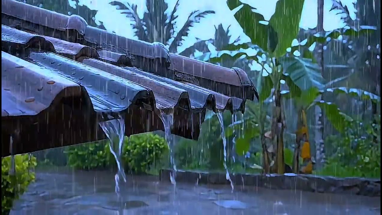 Rain and Gentle Thunder on the Roof | Relax, Calm Mind & Sleep Deeply