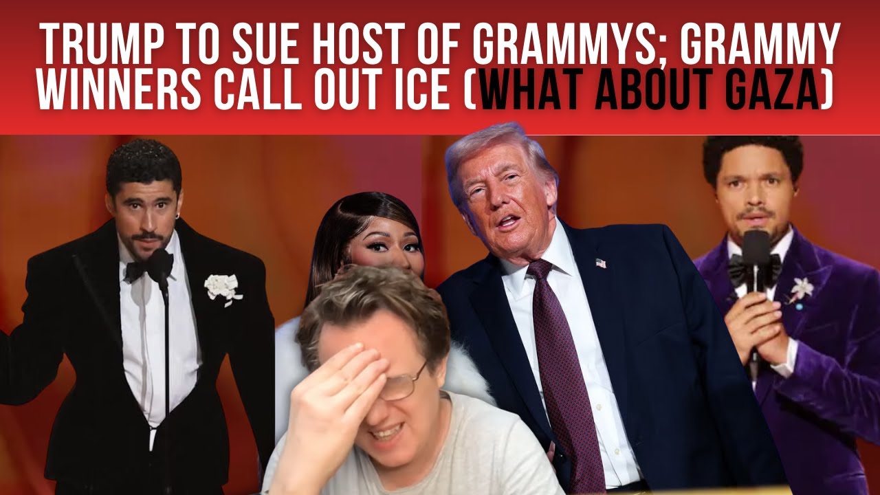 Trump to SUE HOST of GRAMMYS; Grammy WINNERS Call out ICE (What About GAZA) Epstein FILES are CLOSED