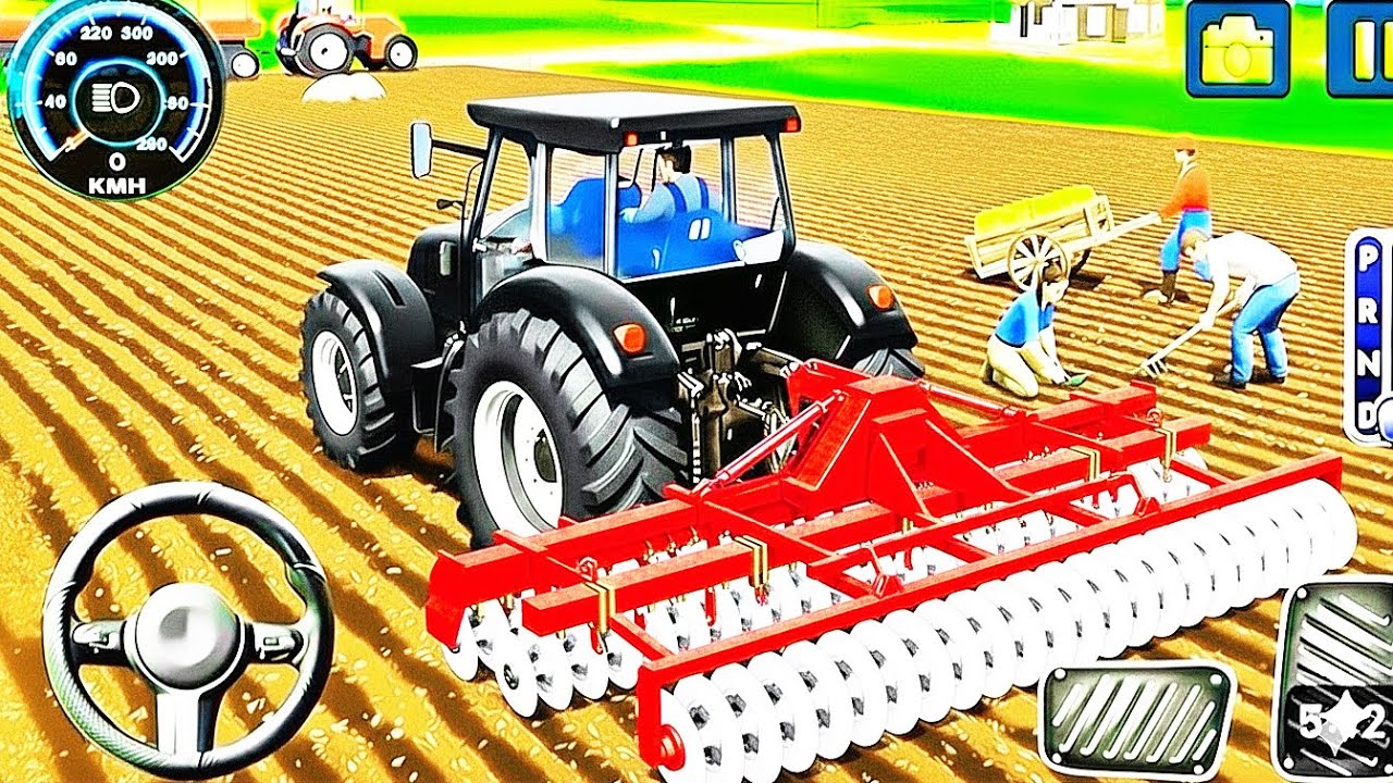 Tractor Start & Garage Parking 🚜 | Farming Game Short Gameplay