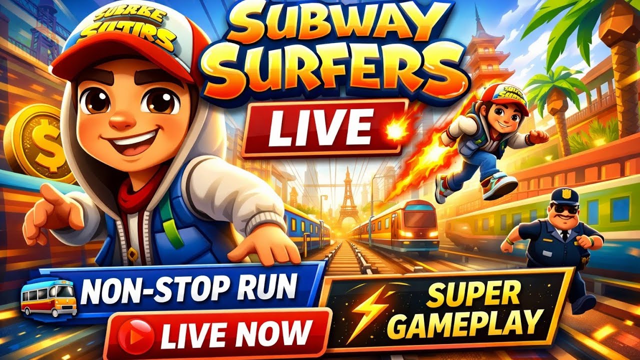 SUBWAY SURFERS LIVE 🔥 Super Run | Non Stop Gameplay | World Tour 🚆🎮Hindi