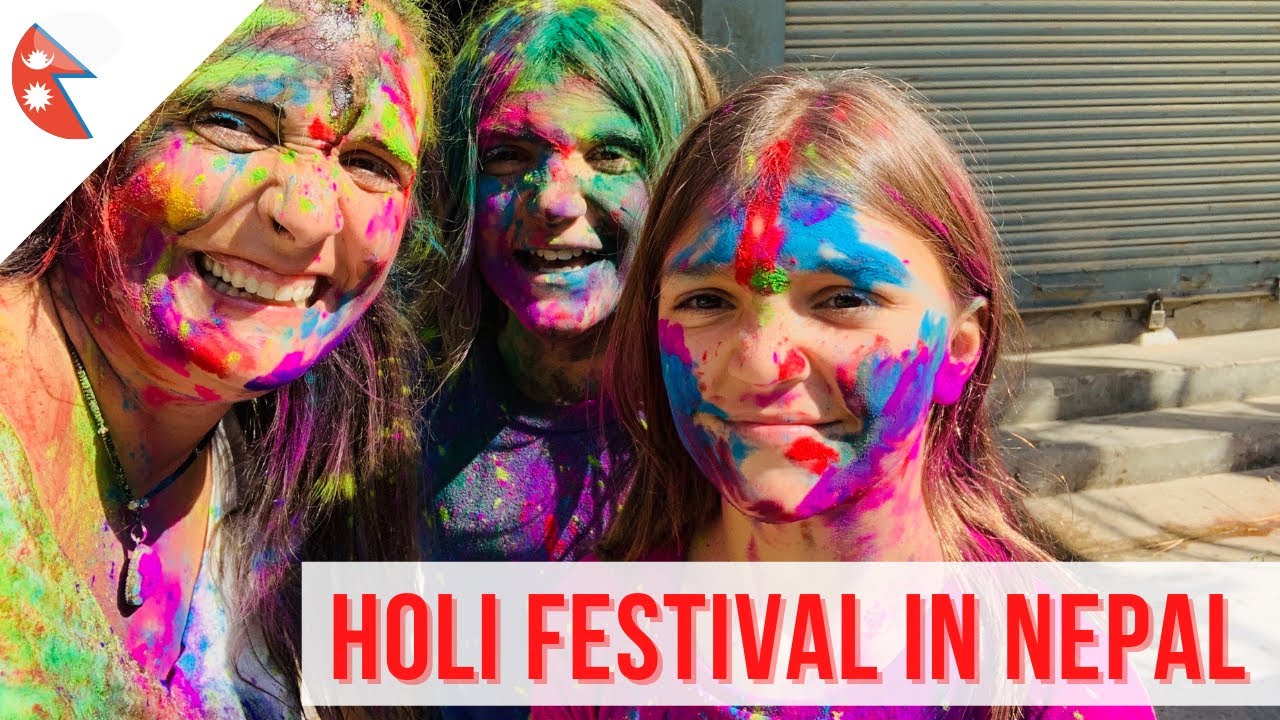Our first time at the HOLI FESTIVAL IN NEPAL