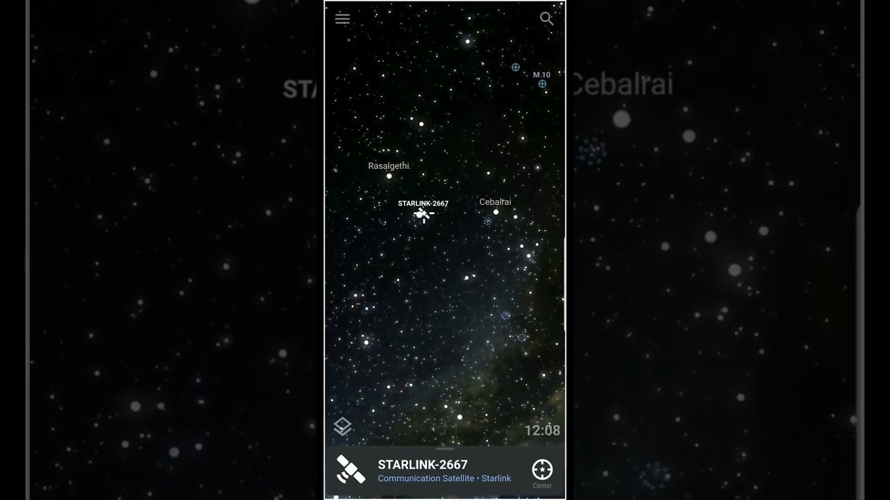 Tracking a Starlink Satellite using Stellarium App
