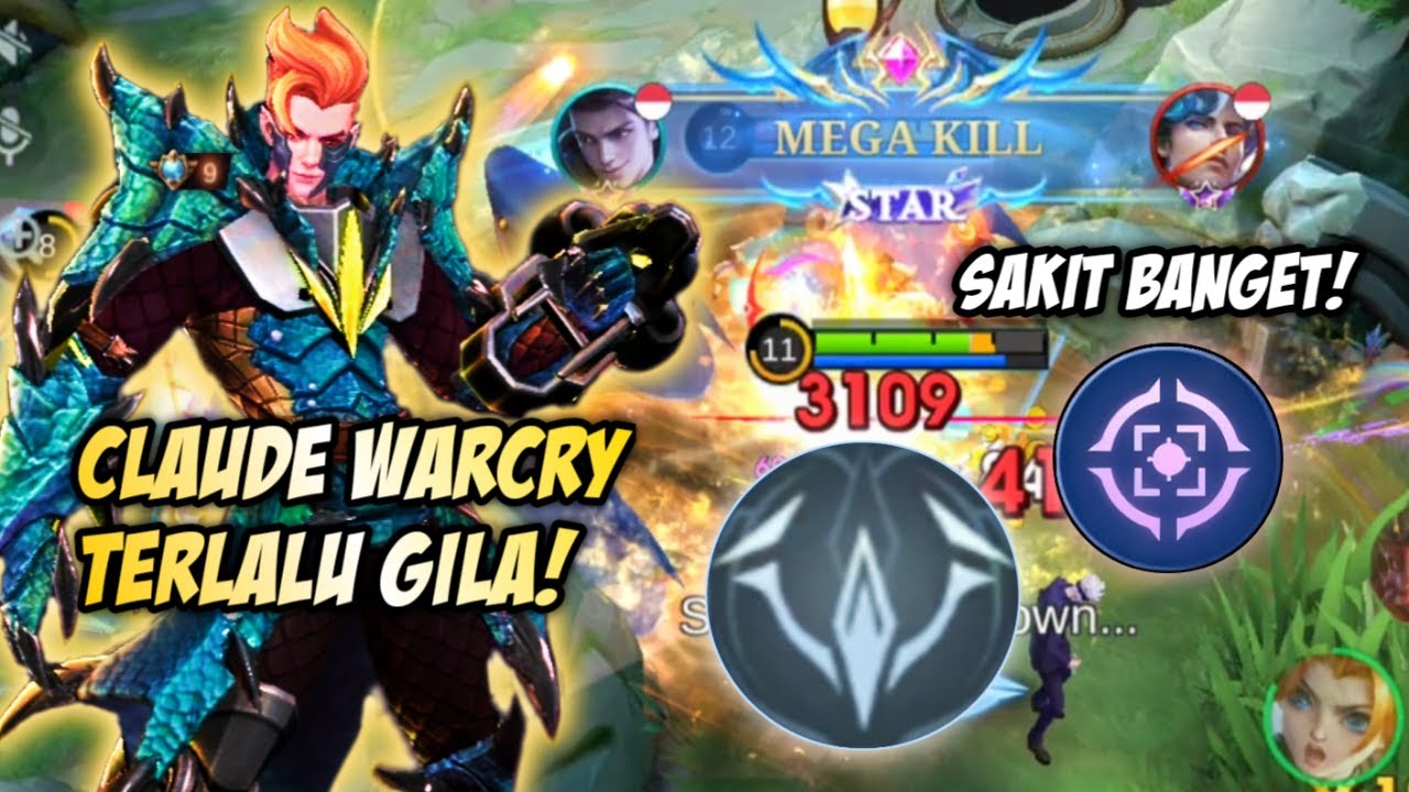 DAMAGENYA GK NGOTAK! COBAIN CLAUDE WARCRY DICOMBO TALENT MASTER ASSASIN! SAKIT PARAH! | MLBB
