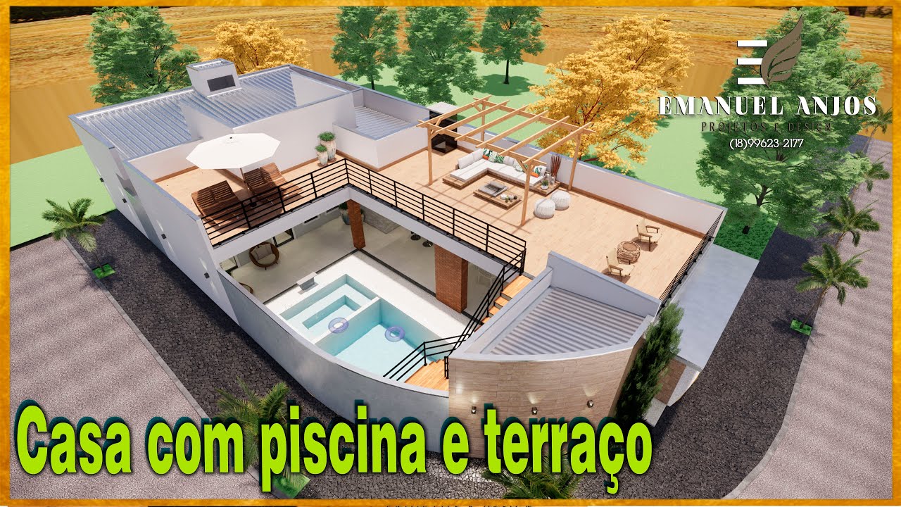 CASA COM PISCINA E TERRAÇO