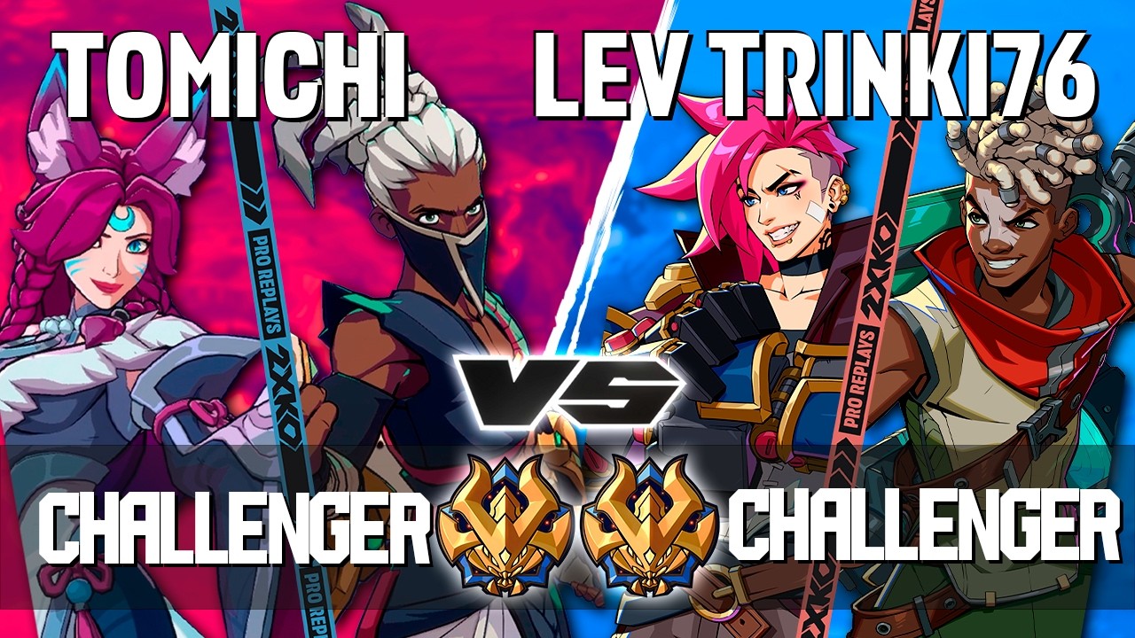 2XKO ▰ TOMICHI (Ekko-Ahri) vs LEV TRINKI76 (Vi-Ekko) ▰ 2XKO Pro level replays
