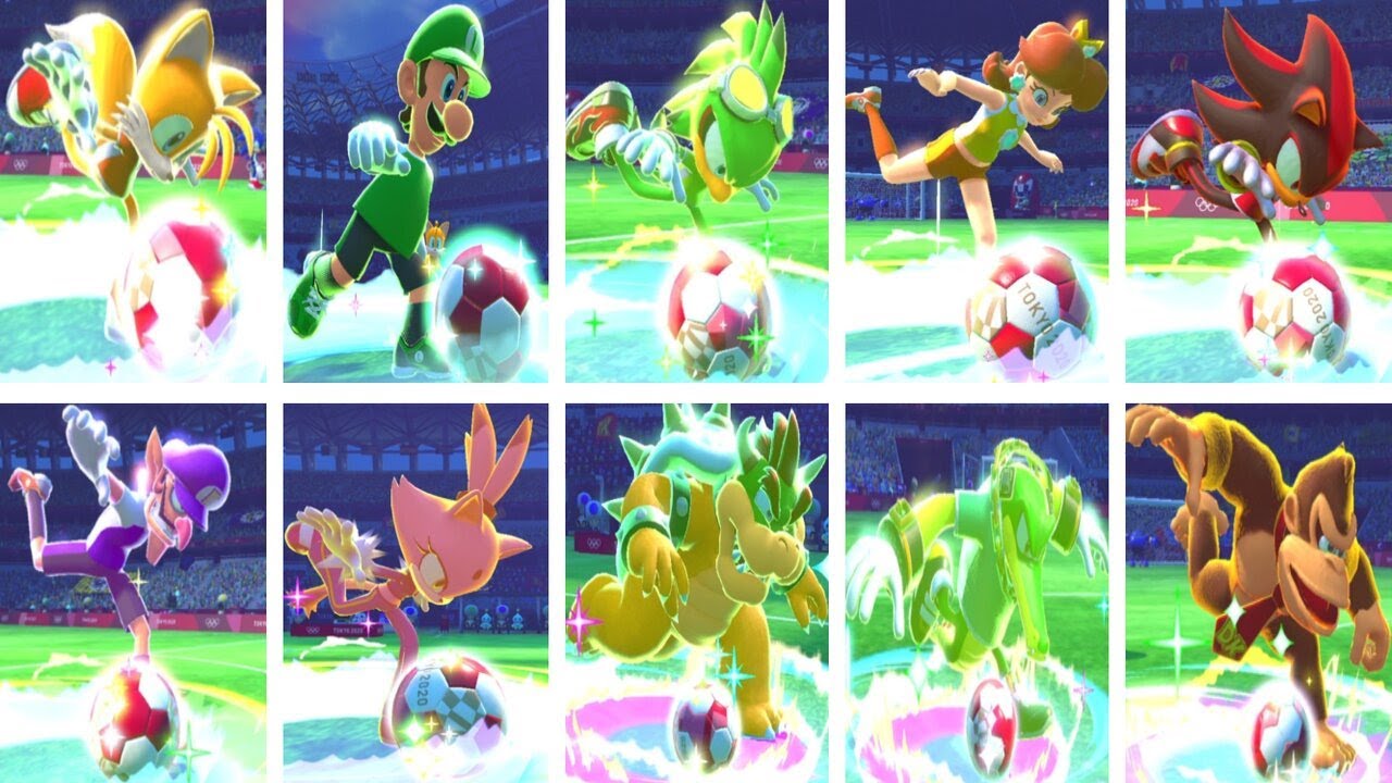 Mario & Sonic at the Olympic Games Tokyo 2020 - All Football Super Shots