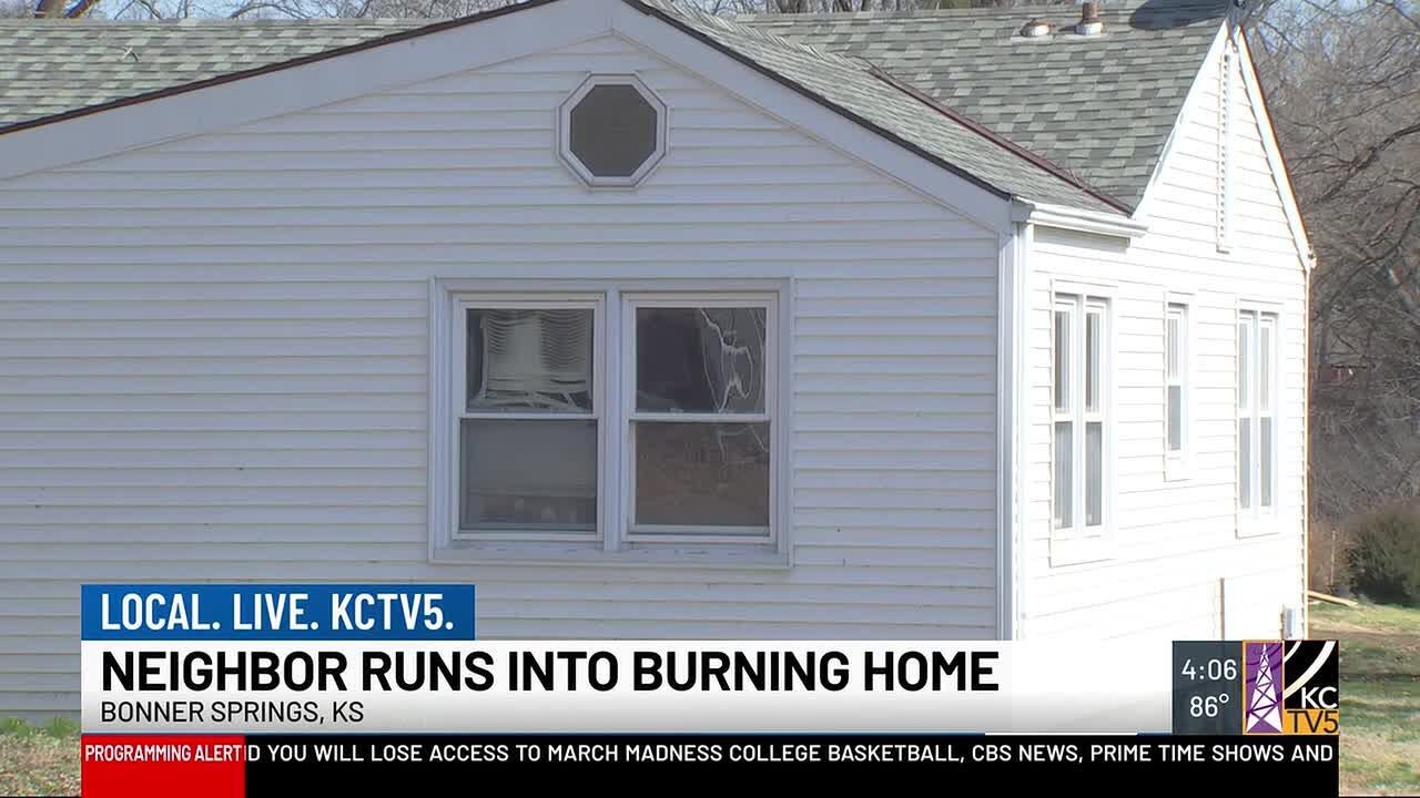 Bonner Springs man ran into burning home to save neighbors; elderly couple remains in critical co...